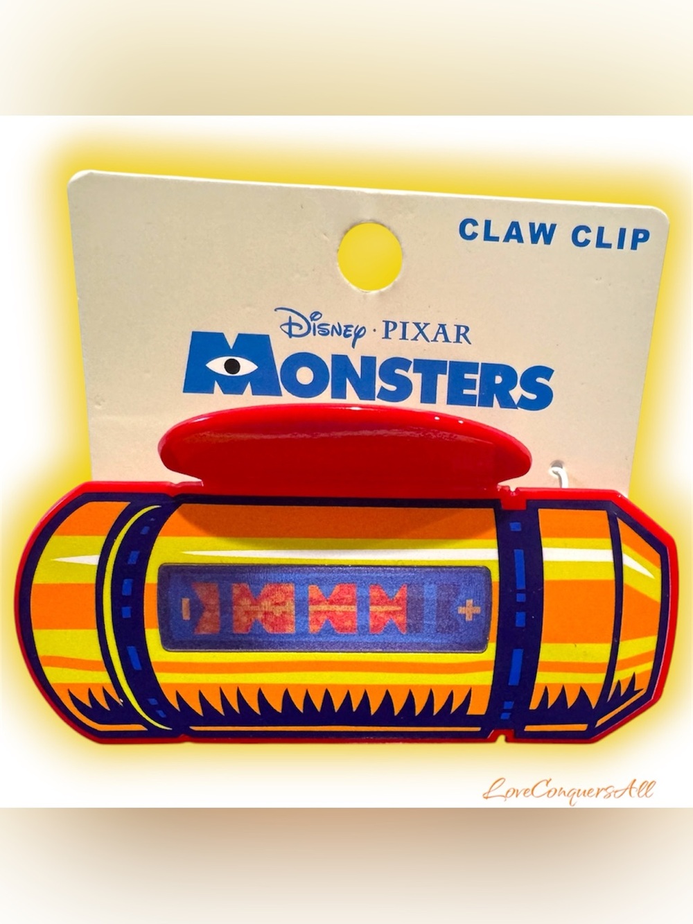 Disney Pixar Monsters, Inc Scream Canister Figural Claw Clip